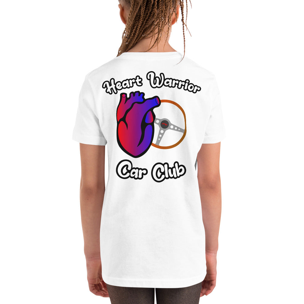 Car llc – Warrior Sleeve Heart T-Shirt Official Short Warrior Heart Club Car Club Youth